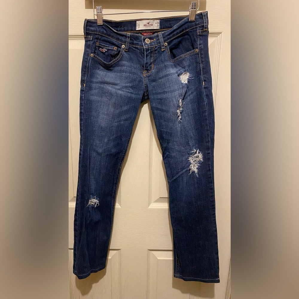 Hollister 3L low Rise Skinny Jeans
Size 26w & 35 L Hemmed to 31 L
SoCal stretch